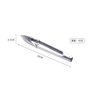 29cm 不鏽鋼燒烤食物夾｜自動回彈設計・防滑耐用・戶外野炊必備