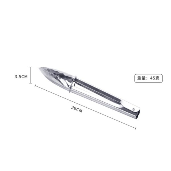 29cm 不鏽鋼燒烤食物夾｜自動回彈設計・防滑耐用・戶外野炊必備